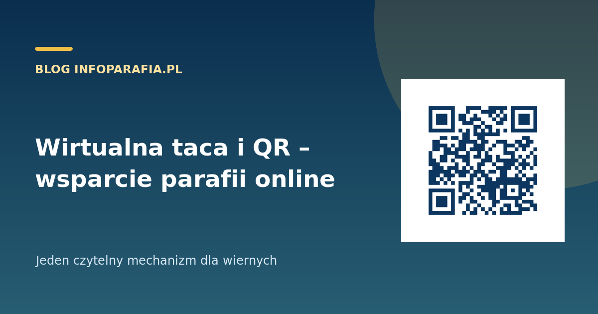 Wirtualna taca z QR kodem jako wsparcie parafii online